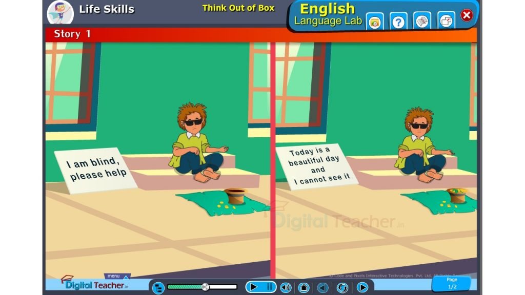 Life skills: Think Out Of Box, Today is a beautiful day and I cannot see it  | Digital Teacher English Language Lab