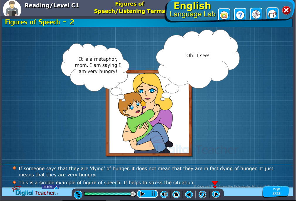 English language lab reading infographic provides activity on figures of speech