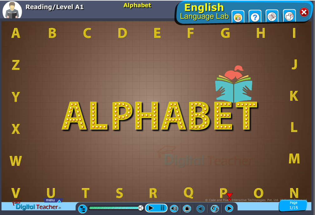 English language lab reading infographic activities provides activity of reading alphabets