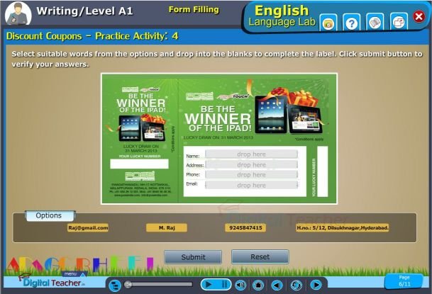 In this writing activity practises using options and linking words.