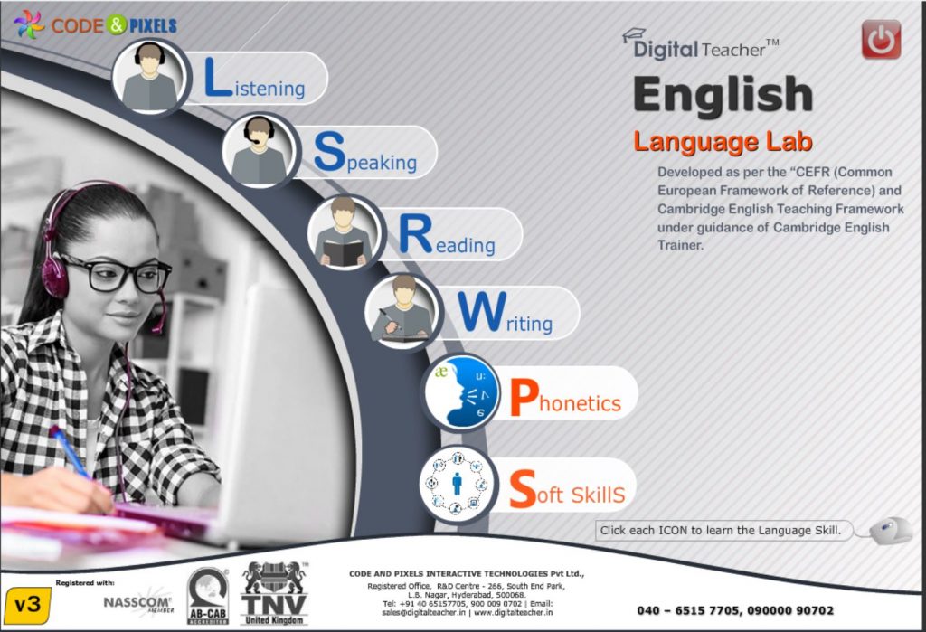 Digital Teacher English language lab Software Levels