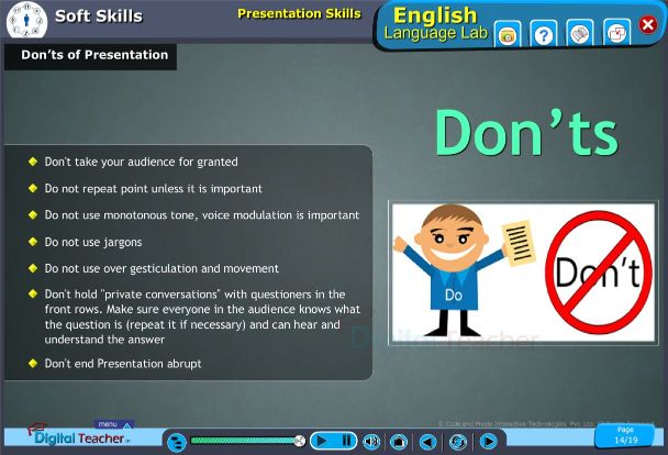 Things not to do when presenting with example images