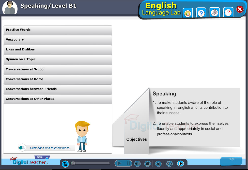 English language lab practical activity on Speaking level b1