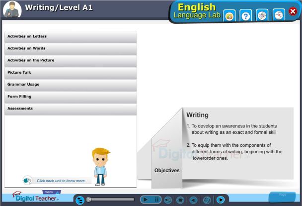 Practise and improve your writing level a1 activities with english language lab