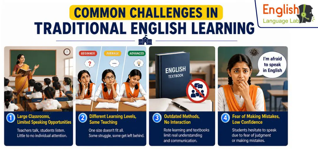Interactive digital learning environment designed to strengthen Listening, Speaking, Reading and Writing (LSRW) skills.