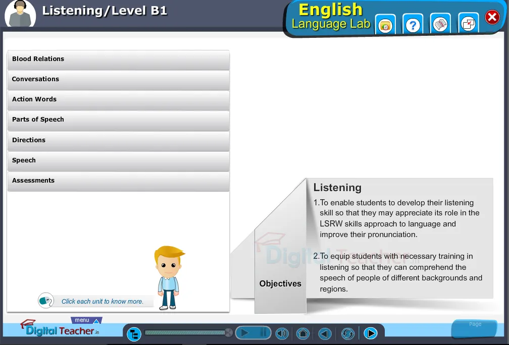 English language lab listening infographic gives activities about next level of english listening skills