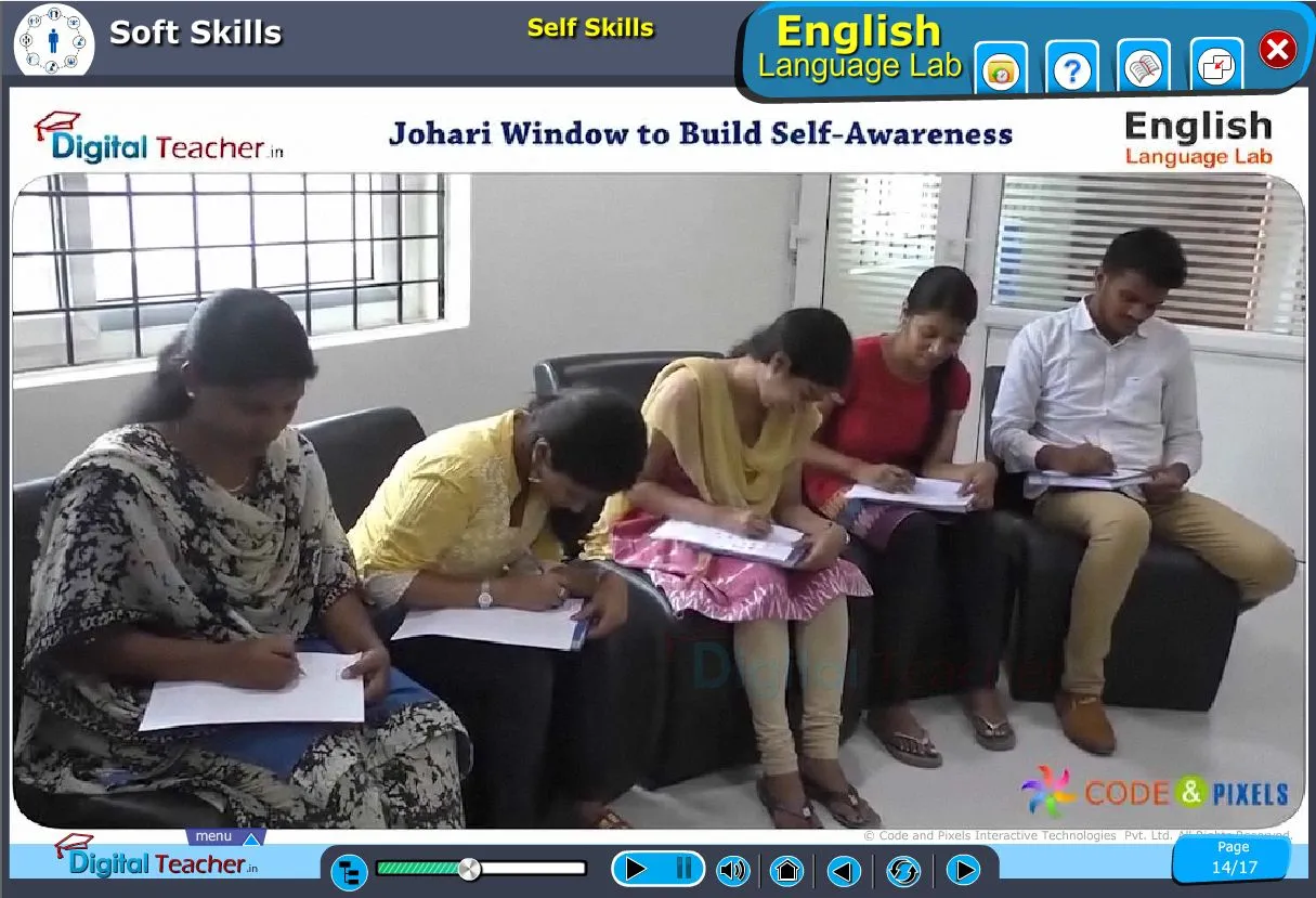English language lab softskills infographic about building self awareness